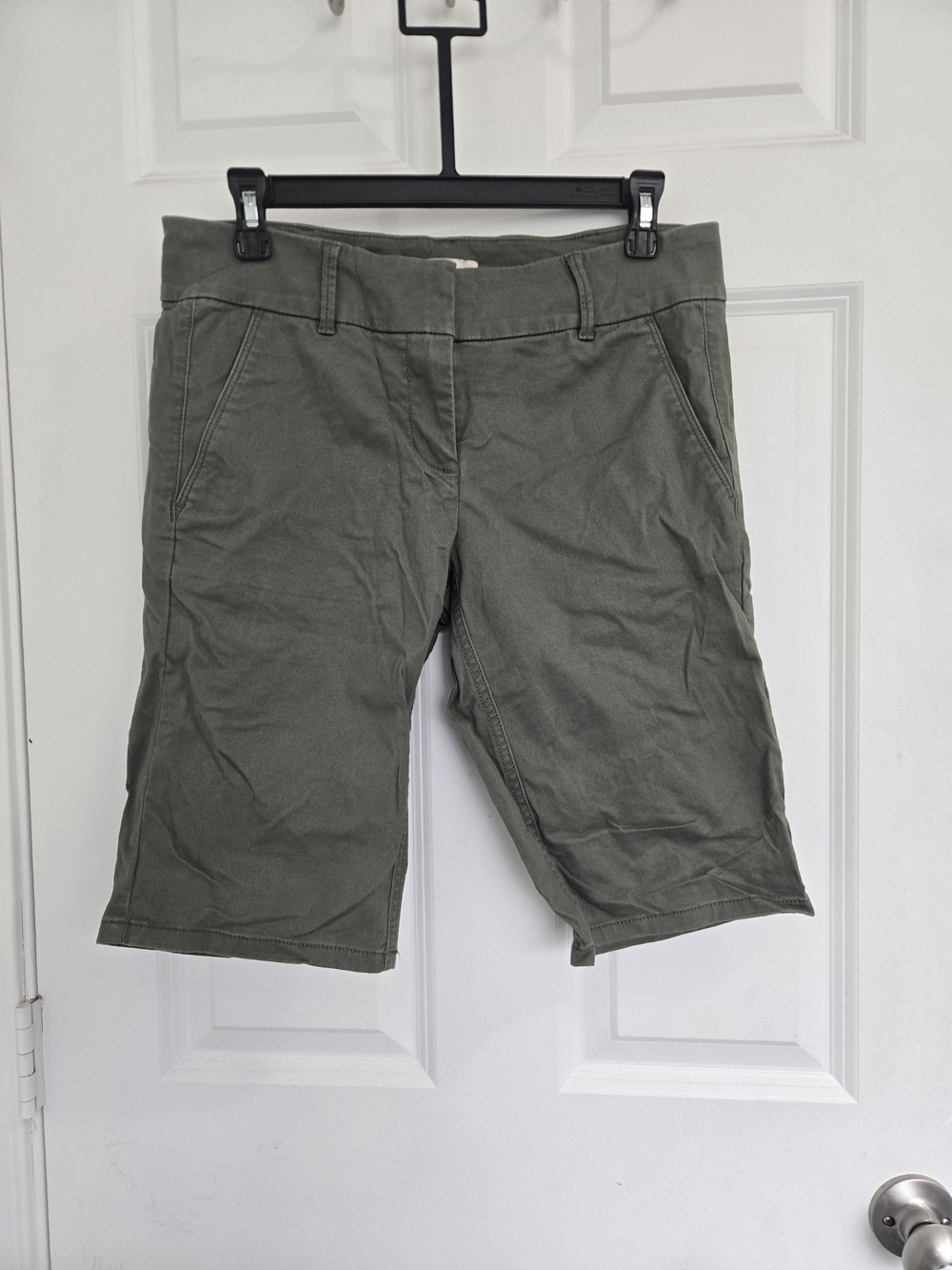 LOFT Olive Utility Bermuda Shorts